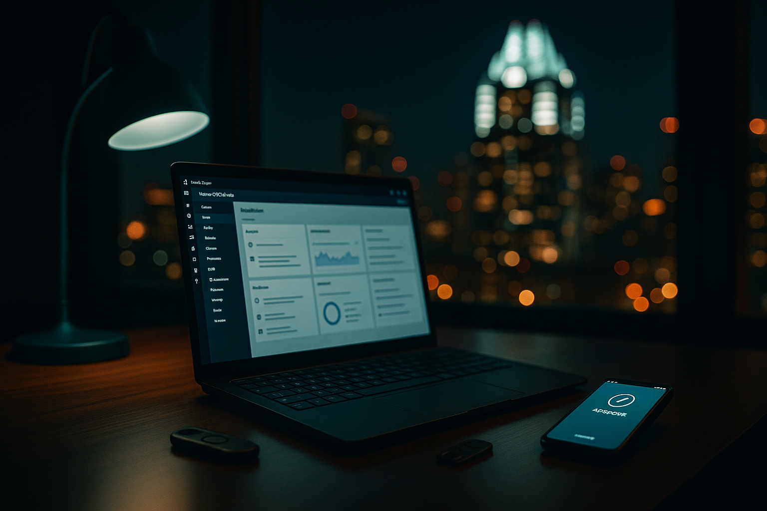 An illustration showing a layered shield labeled Identity, Devices, Data, Apps, and Threats encircling a Microsoft 365 logo to convey defense-in-depth
